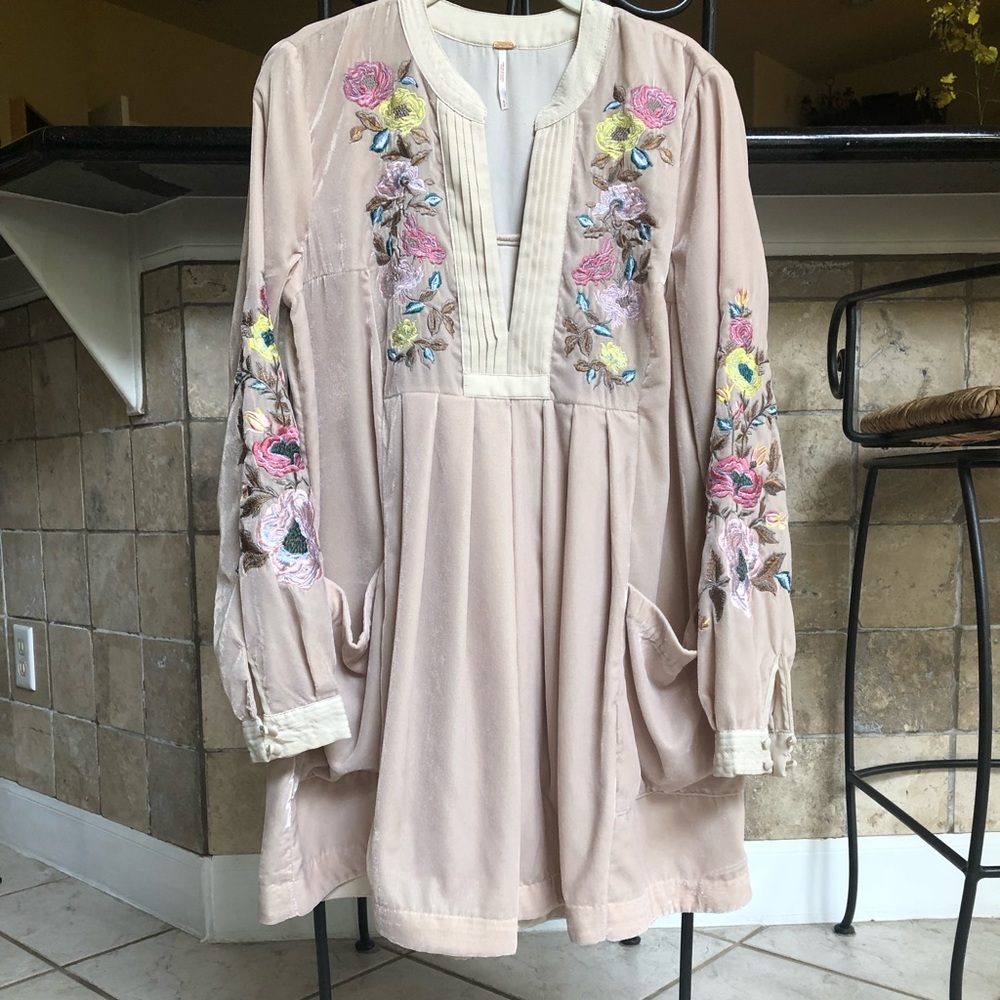 Free People velvet mini dress